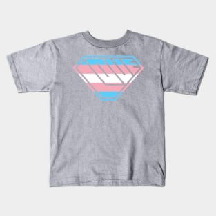 Love SuperEmpowered (Blue, Pink & White) Kids T-Shirt